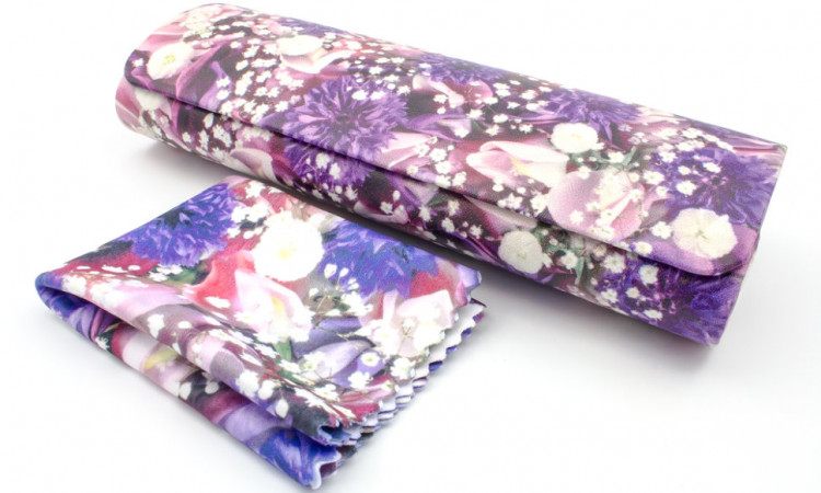 Футляр для очков W-251-90 с рисунком + салфетка