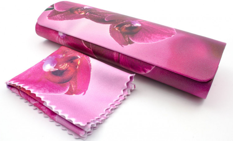 Футляр для очков W-251-95 с рисунком + салфетка