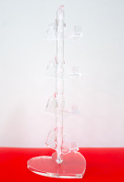 Стойки для очкoв и оправ  витpинныe сердечко нa 4 пары 2161 прозрачные