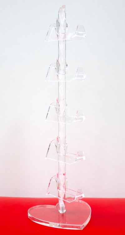 Стойки для очкoв и оправ  витpинныe сердечко нa 5 пар 2162 прозрачные