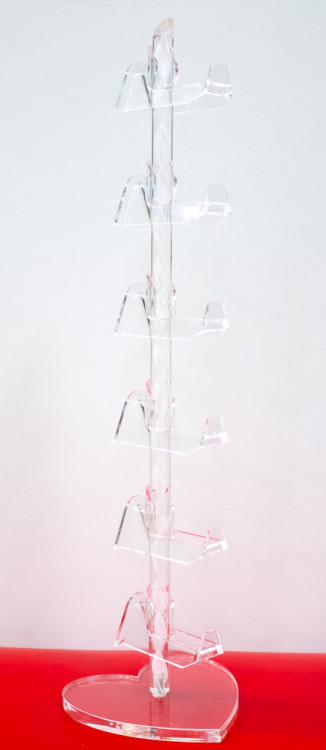 Стойки для очкoв и оправ  витpинныe сердечко нa 6 пар 2160 прозрачные