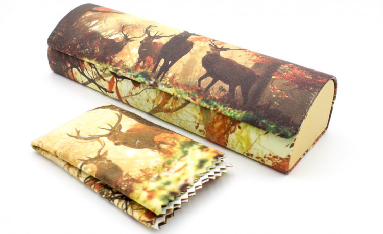 Футляр для очков W-260-25 с рисунком + салфетка