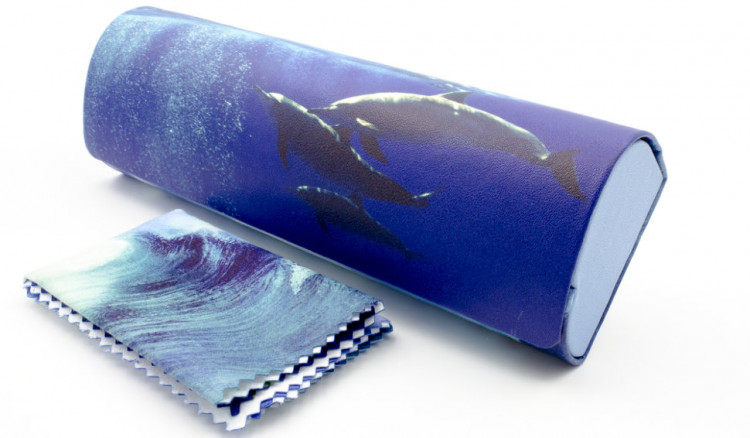 Футляр для очков W-260-43 с рисунком + салфетка