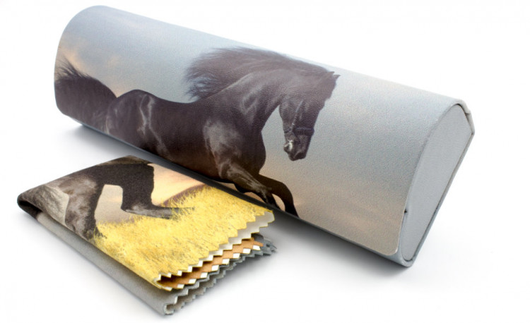 Футляр для очков W-260-44 с рисунком + салфетка