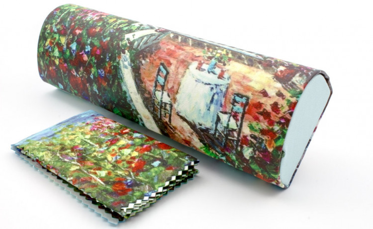 Футляр для очков W-260-46 с рисунком + салфетка