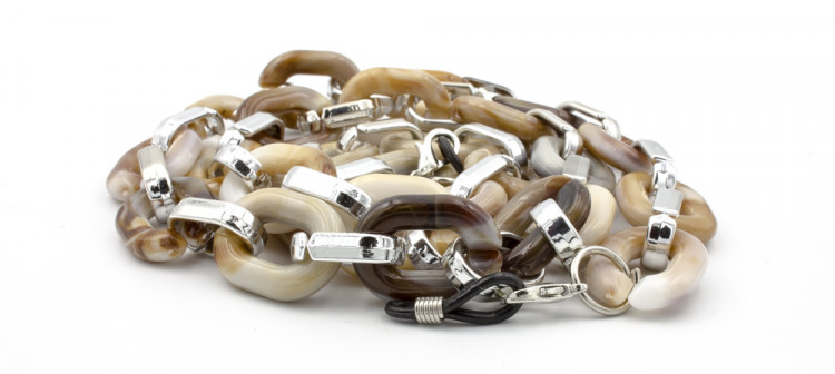 Цепь для очков бежевая