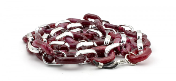 Цепь для очков красная