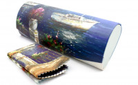Футляр для очков W-290-13 с рисунком + салфетка