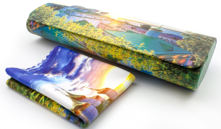 Футляр для очков W251-164 рисунок+салфетка