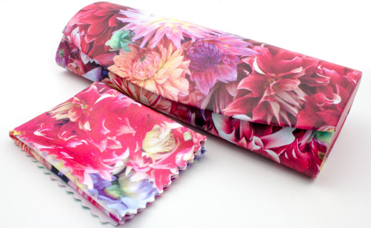 Футляр для очков W-290-26 с рисунком + салфетка