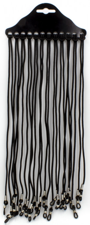 Шнурок-резинка для очков черный