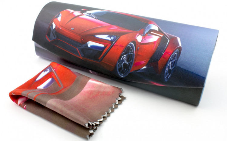 Футляр для очков W-290-35 с рисунком + салфетка