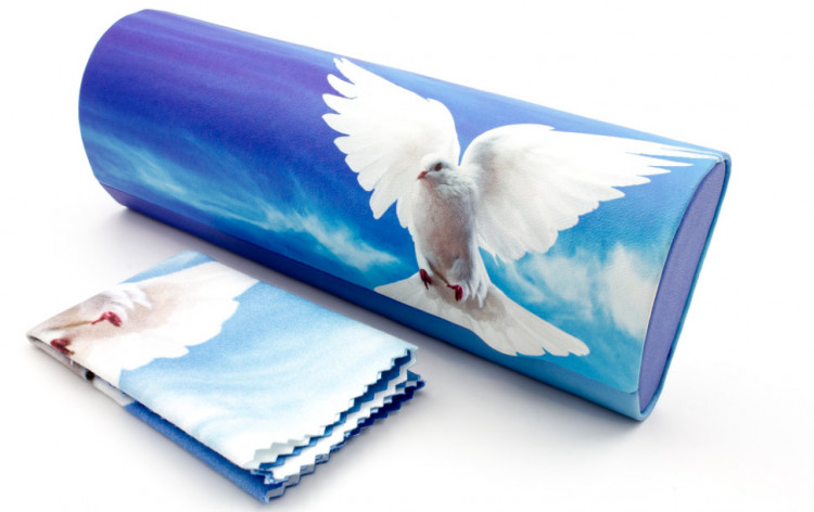 Футляр для очков W-235-9 с рисунком + салфетка