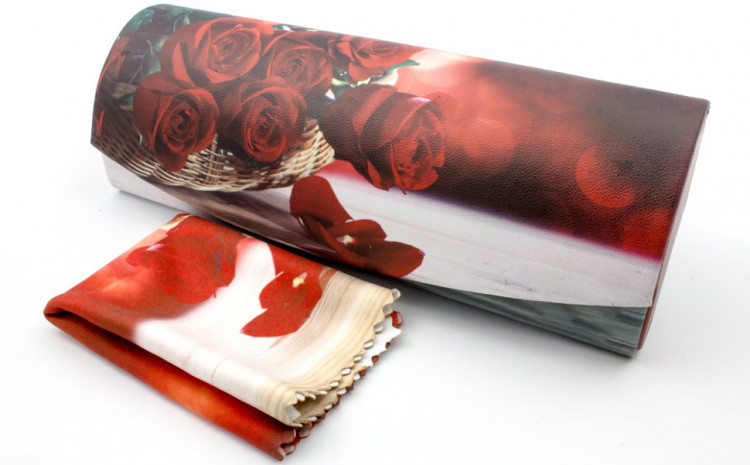 Футляр для очков W-290-42 с рисунком + салфетка