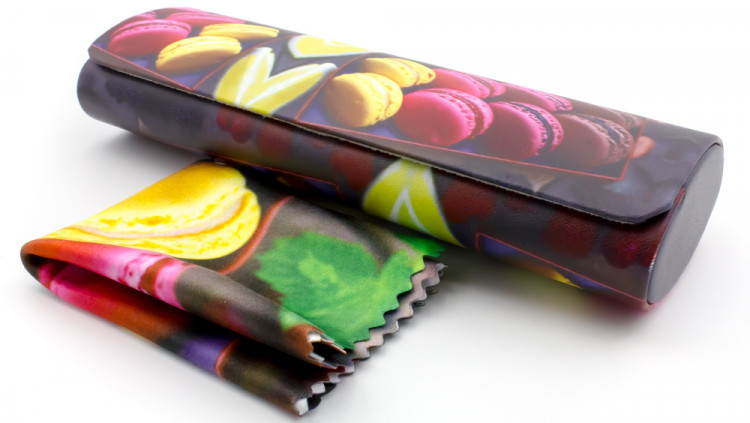 Футляр для очков W-251-219 с рисунком + салфетка