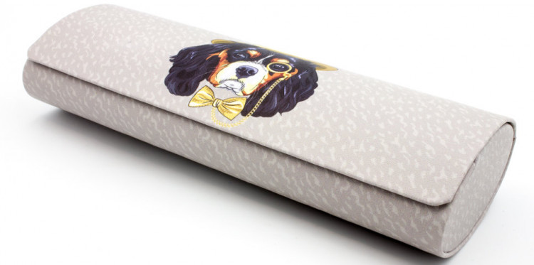 Футляр для очков W-251-19 с рисунком + салфетка