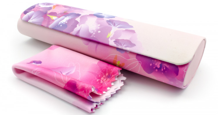 Футляр для очков W-251-238 с рисунком + салфетка