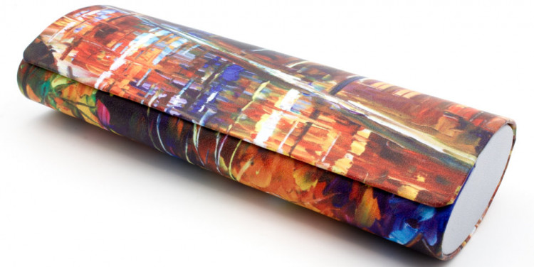 Футляр для очков W-251-21 с рисунком + салфетка