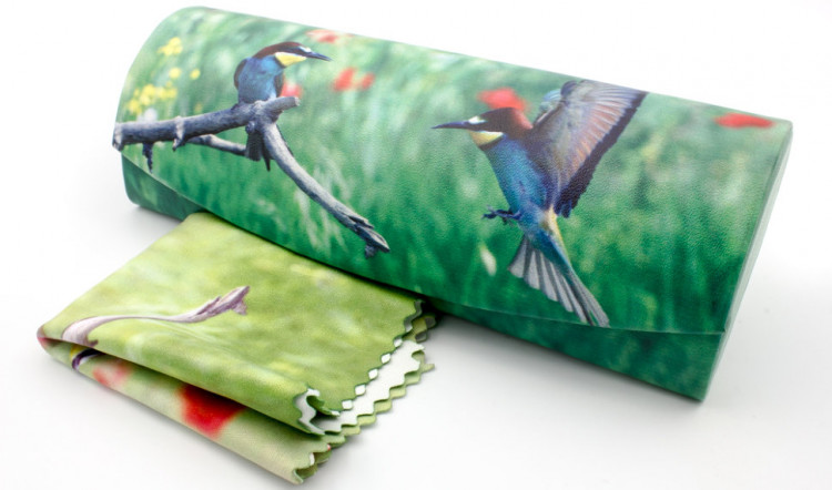 Футляр для очков W-290-53 с рисунком + салфетка