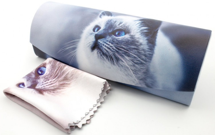 Футляр для очков W-290-54 с рисунком + салфетка